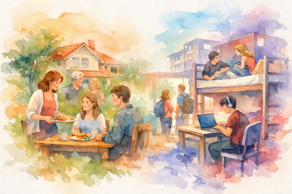 Famiglia ospitante o residence studenti?