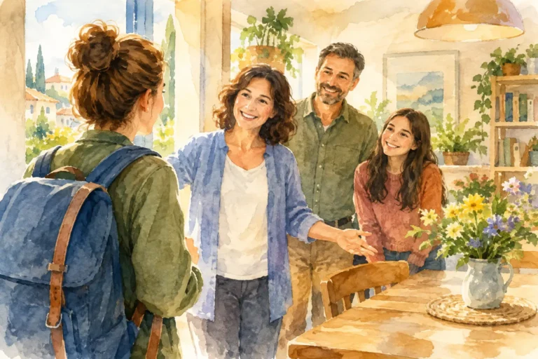 Guida all'alloggio in famiglia ospitante